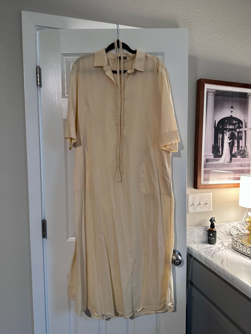 Lilla P Women’s Butter Yellow Shirt Dress with Tie Belt